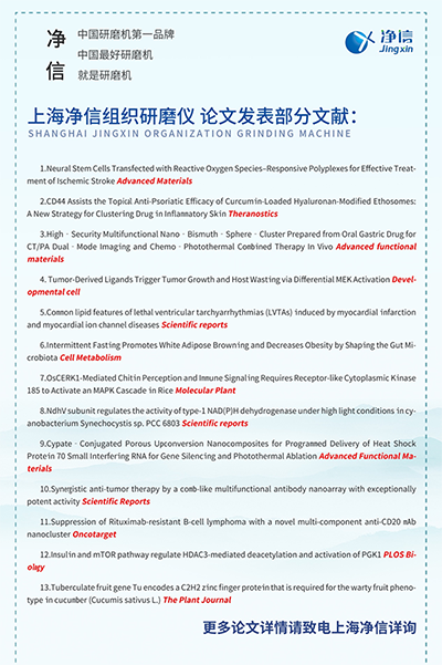 上海凈信組織研磨儀部分論文文獻(xiàn)圖